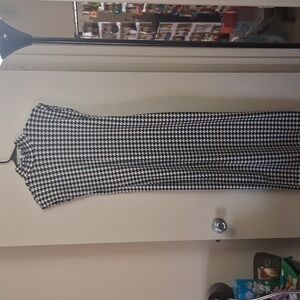 Black and White Houndstooth Dress